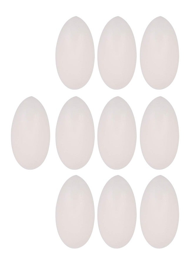RDEXP 36 x 26mm Realistic Plastic Pigeon Eggs Solid White Sturdy & Paintable for Decor or Training for Pack of 10 - Image 1